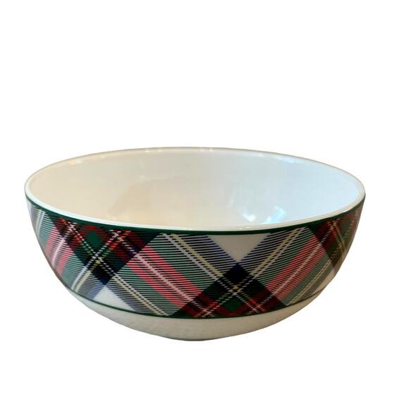 Mikasa TARTAN WHITE Christmas Plaid Fruit Dessert Bowls 4.5in Set of 4 New - Picture 8 of 9